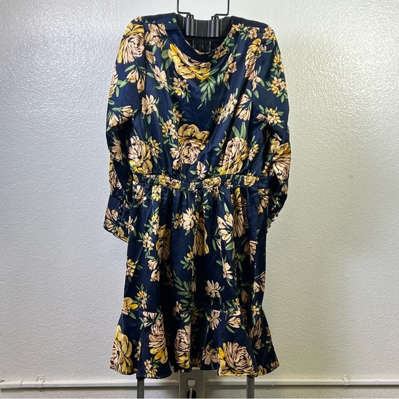 Jessica Simpson Blue A-line Long Sleeve Wrap Dress - Picture 7 of 9